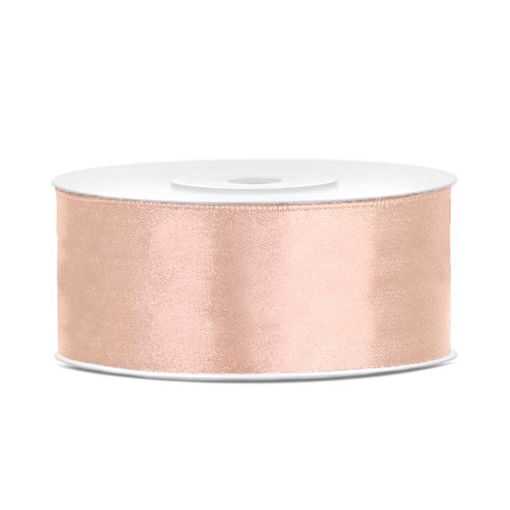 Picture of SATIN RIBBON LIGHT PEACH 25MM PER METRE
